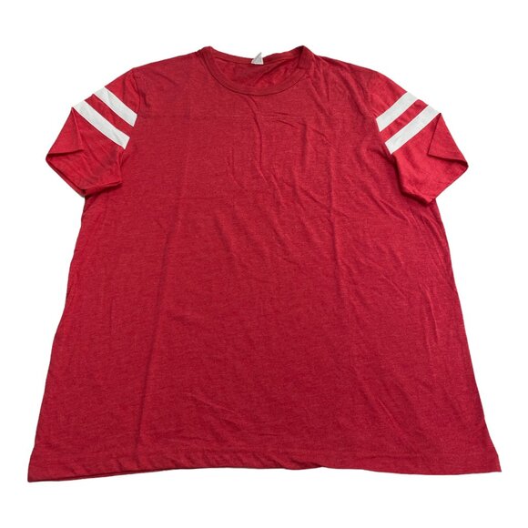 Designer Womens White Stripe On Half Sleevs T-Shirt Size XX-Large - Picture 1 of 1